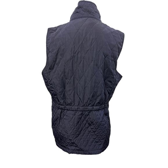 💙 Talbots L Navy Quilted Zip Vest – Classic Lightweight Layer - Picture 4 of 5